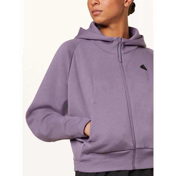 ADIDAS • Shadow Violet F23 ZNE Full-Zip Hooded Jacket - Picture 4 of 16
